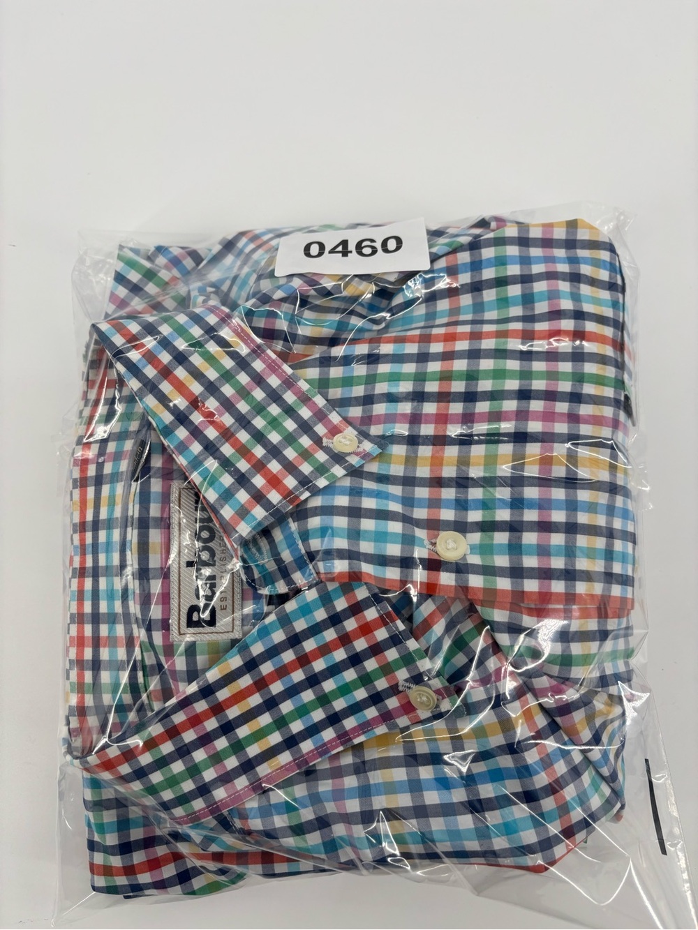 Barbour Men Tailored Fit Shirt XL Long Sleeve Multicolor Tattersall Check Button - Picture 9 of 9